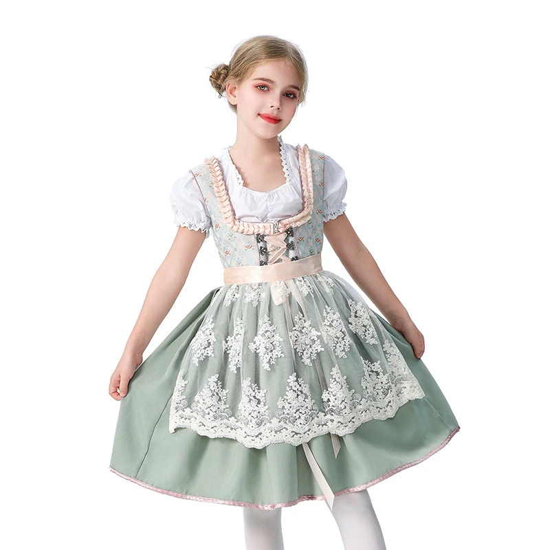 2025 子供服 女の子 コス メイド コスチューム 子供服 ドイツ オクトーバーフェスト ミュンヘン 農場 田園風 ドレス