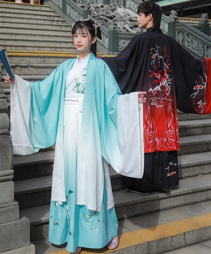 送料無料 漢服 中華服 唐装漢服 ペアルック 漢服 カップル コスプレ衣装 中国古代宮廷服 華流舞台衣装 美人服 美男子服 精巧な刺繍柄 コスチューム ハロウィン 学園祭 文化祭 撮影衣装 イベント