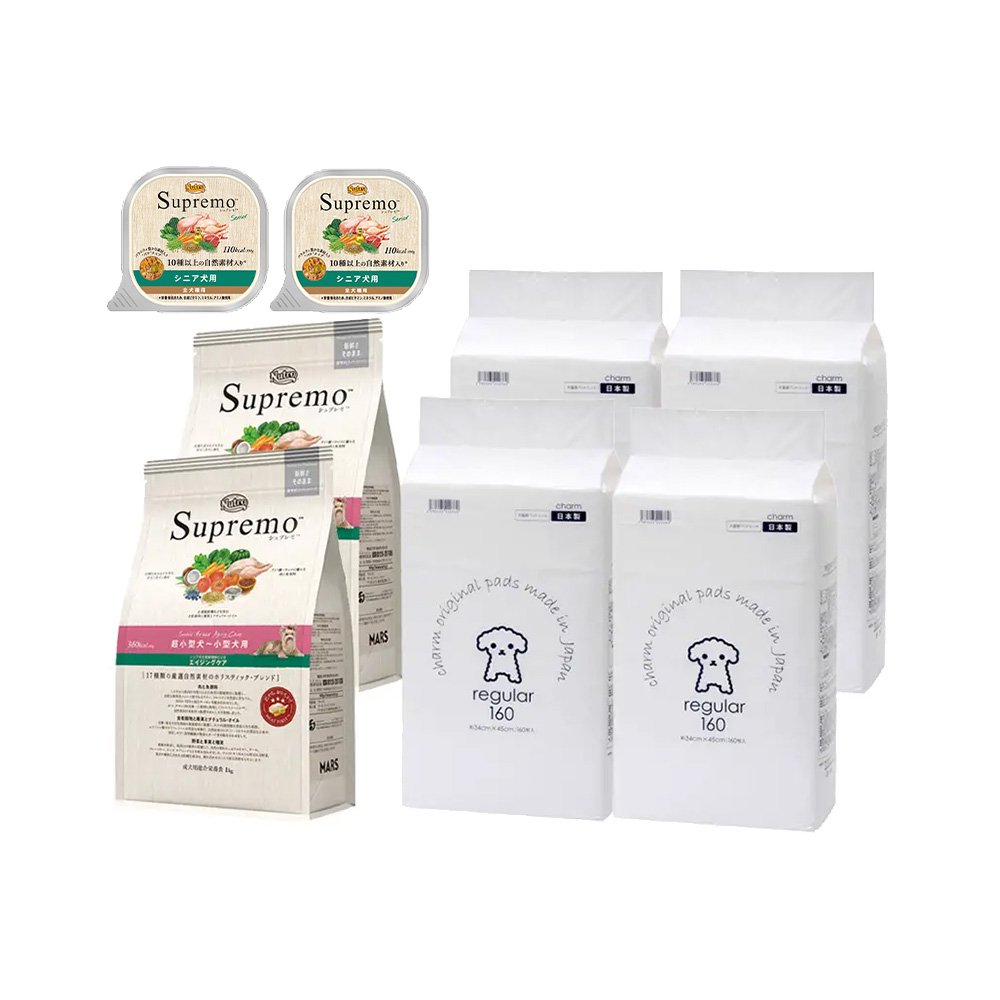 ニュートロ　超小型犬ー小型犬　シニア犬用　ドライ　ウェット　各１種　＋　国産　ペットシーツ　薄型　レギュラー　１６０枚X４袋　ＣＲＣ45―02―53―10―00