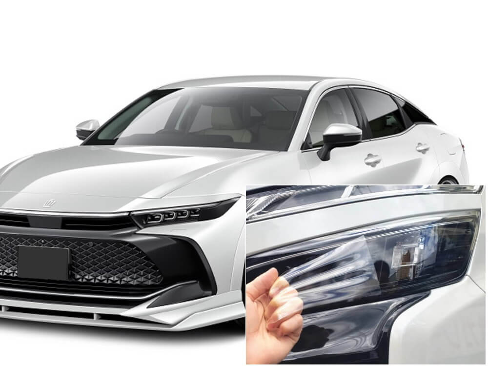 ヘッドライトプロテクションフィルム (クラウン クロスオーバー) 車種専用 カット済み 左右セット ヘッドライト保護トヨタ用