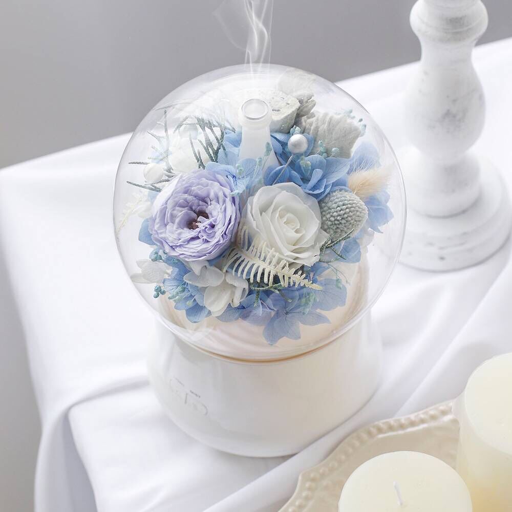 永生花アロマ加湿器（高級ギフトボックス＋アロマオイル2本配合）