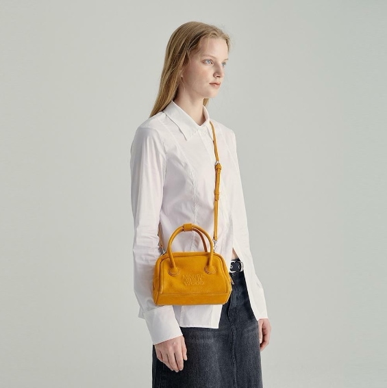 【MARGESHERWOOD】 SOFT TOTE MINI : ORANGE NUBUCK