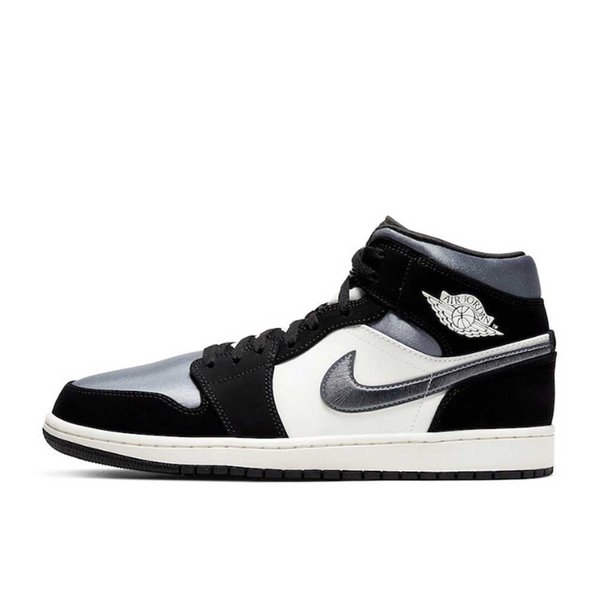 エアジョーダン 1 ミッド サテン グレー トゥー 25cm Nike Air Jordan 1 Mid Satin Grey Toe 852542-011