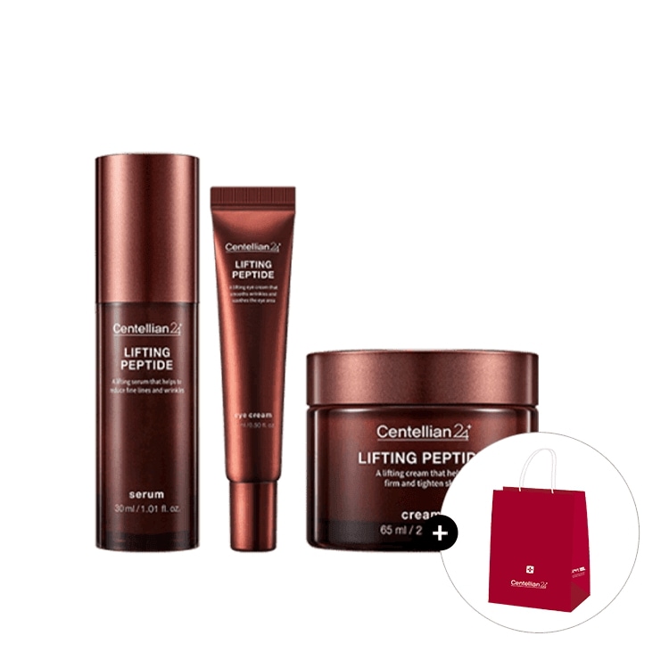 リフティングペプチド 3種セット +クリーム 65ml +セラム 30ml +アイクリーム 15ml 弾力 ハリ ツヤ 肌荒れ防止 エイジングケア 保湿 鎮静 韓国コスメ 人気 プレゼント おすすめ