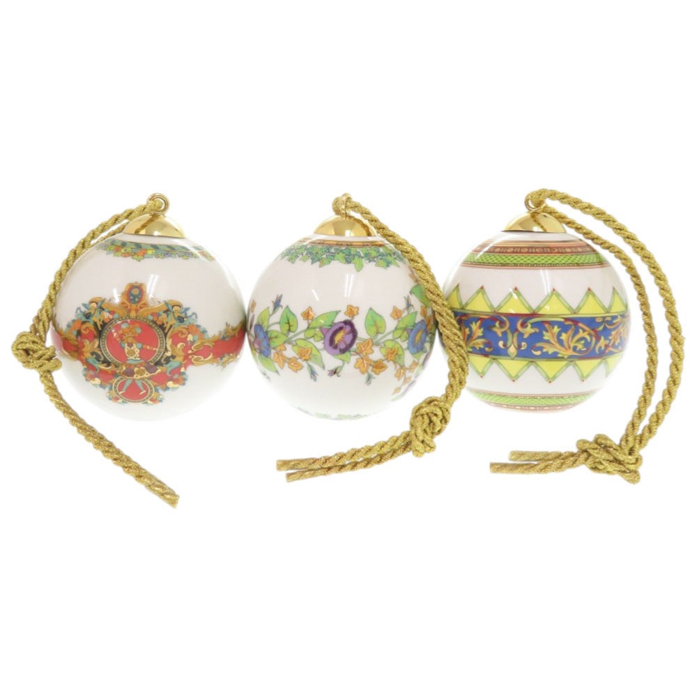 未使用品 オーナメント 3点セット その他雑貨 磁器 レッド 1296【中古】 レディース