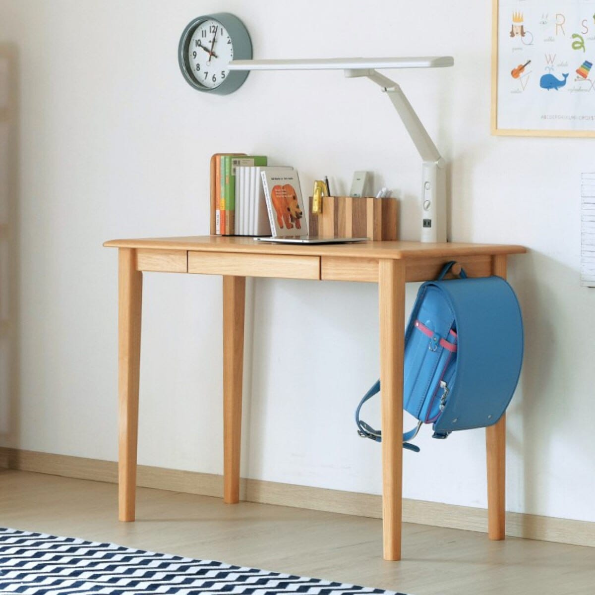 デスク 幅100cm 木製 天然木 子供用 キッズ 学習机 シンプル 勉強机 子供 リビング学習 机 コンパクト スリム 奥行50cm 引き出し 大人 おしゃれ 無垢