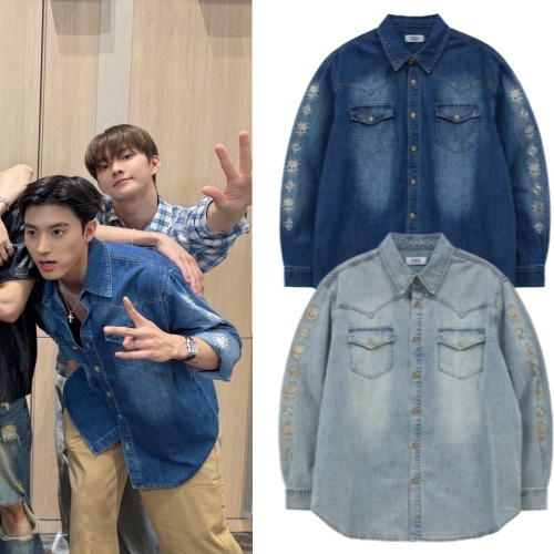 [THEBOYZ 着用] エイリアン·ウエスタン·デニム·シャツ2 color[deep blue/light blue]