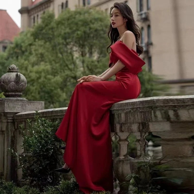 フレンチサテン半袖カラートレーンラインドレス 花嫁 結婚式 パーティードレス パーティードレス 発表会 ステージ 大きいサイズ披露宴コンサート ウェディングドレス 二次会ワンピースドレスドレス