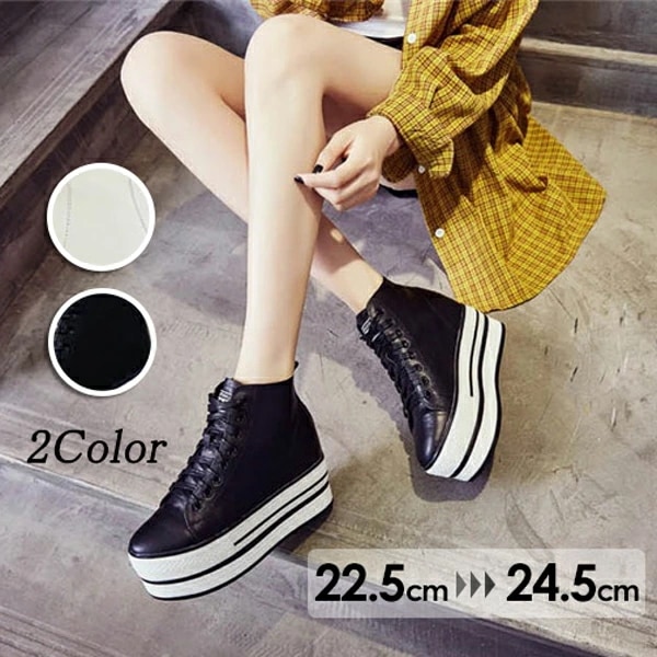 ショートブーツ 厚底ブーツ レースアップ ブラック レディースシューズ 美脚 カジュアル おしゃれ 厚底靴 スニーカーdj007l6l6c6