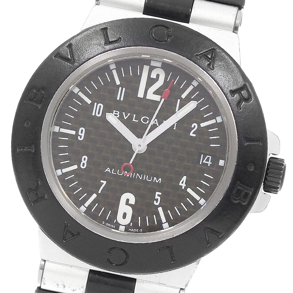 ベルト訳あり ブルガリ BVLGARI AL38TA アルミニウム デイト 自動巻き メンズ _948393【中古】