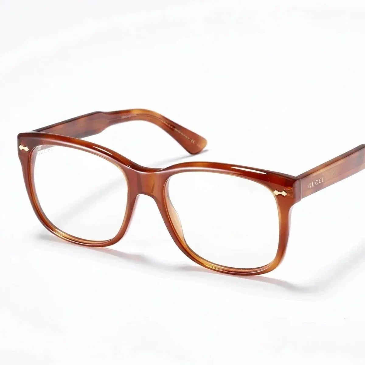 GUCCI グッチ メガネ GG0050S レディース ウェリントン型 めがね 伊達メガネ ダテ 眼鏡 ロゴ アイウェア 005/Avana-Transpare