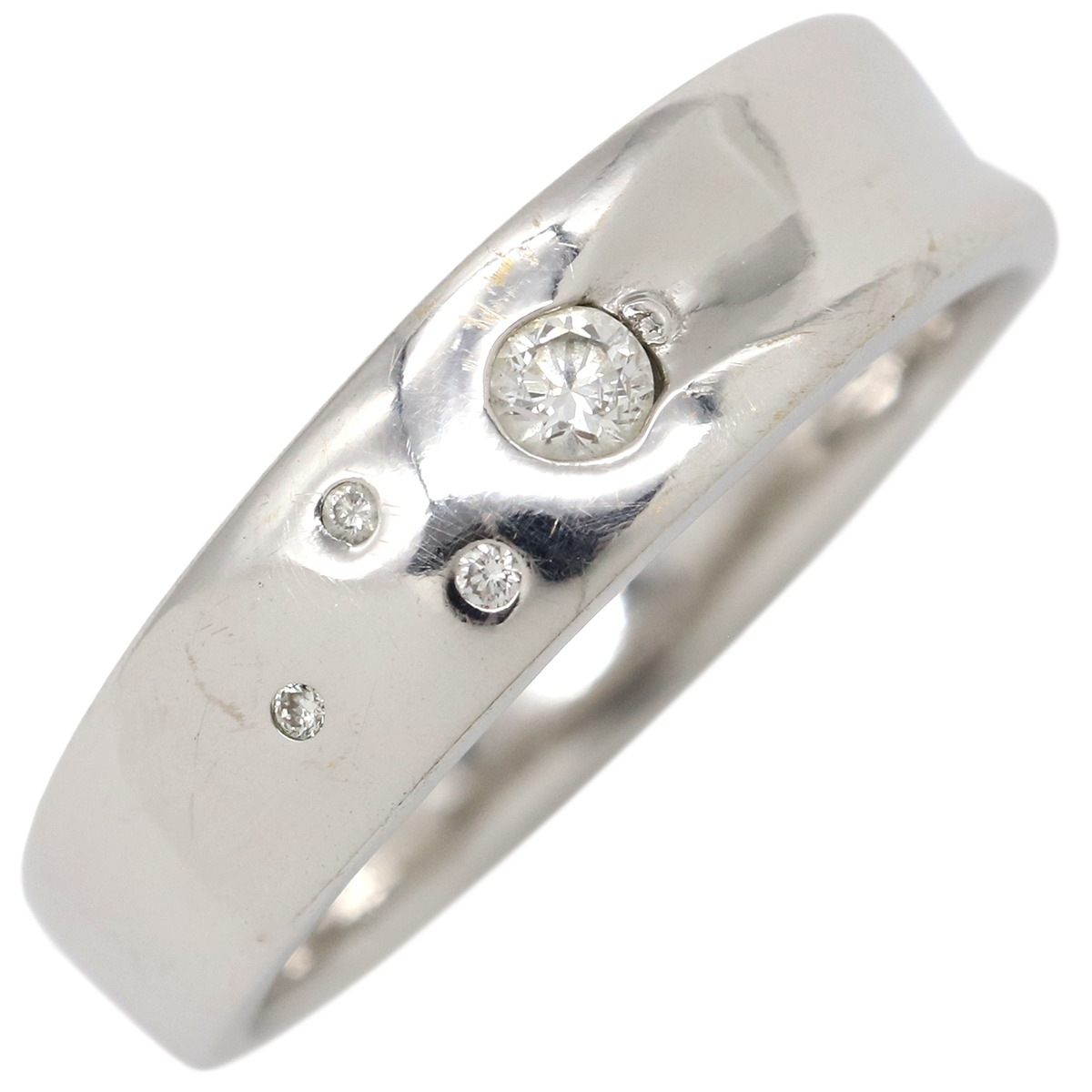 リング 指輪 ダイヤリング ホワイトゴールド 4P 17.5号【中古】