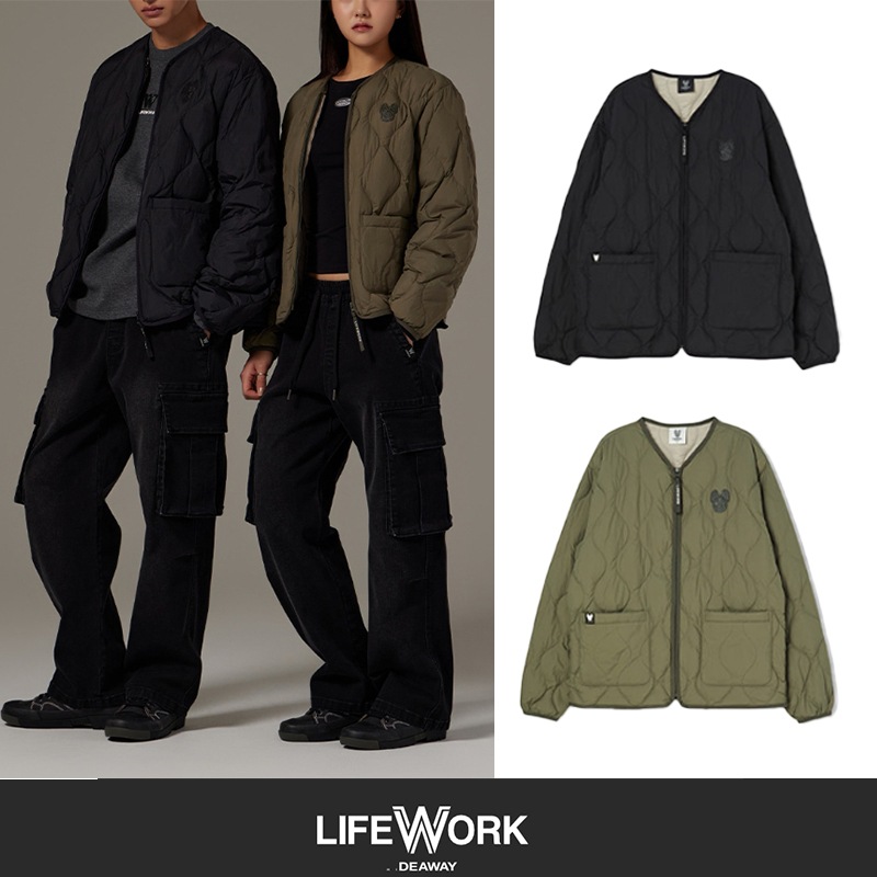 [LlFEWORK] 関税なし Wave quilting light down jumper ウェーブキルティングライトダウンジャンパー 男女兼用 16,800円