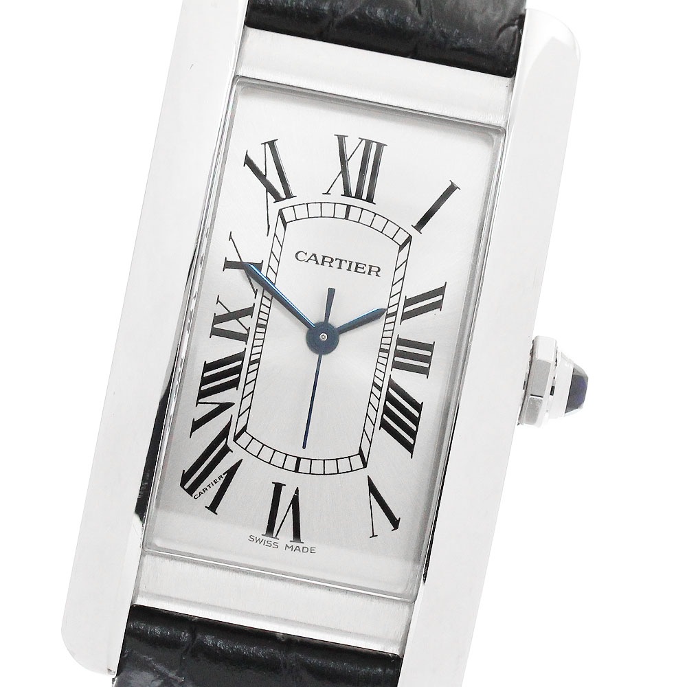 カルティエ CARTIER WSTA0017 タンクアメリカンMM 自動巻き ボーイズ 良品 保証書付き_960417【中古】