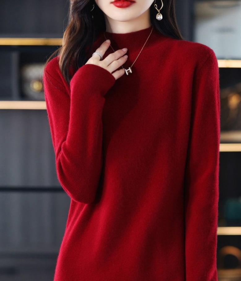 デート モテアイテム ニットワンピ ミモレ丈 長袖 ハイネック ウール 可愛い きれいめ 上品 おしゃれ かっこいい 可愛い ラブリー キュート ガーリー クール モード系 セクシー