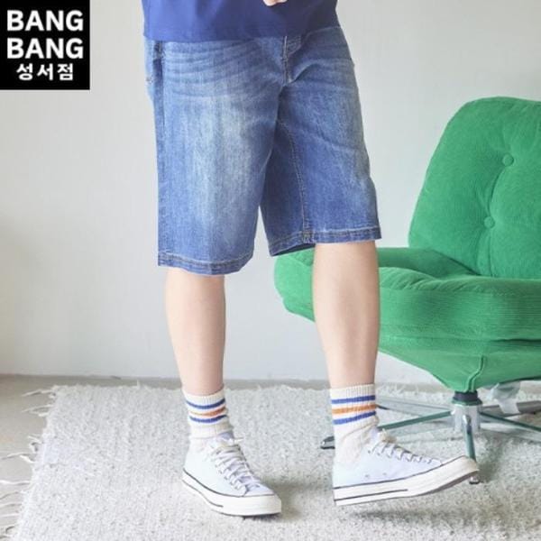 HC04 夏の男女共用ルーズフィット クールスパン デニムショートパンツ NQL350 (35773183)