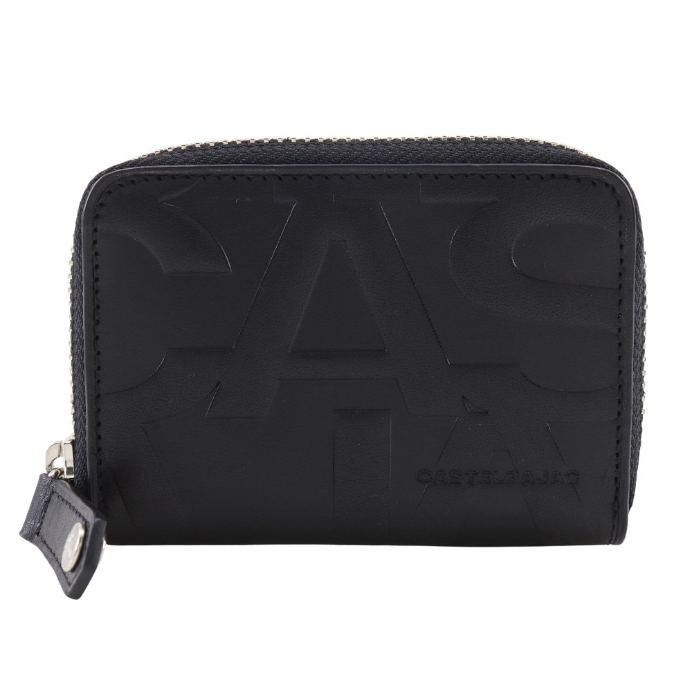 エンボスロゴ 036613 コインケース カーフ 黒 メンズ 中古品 Aランク