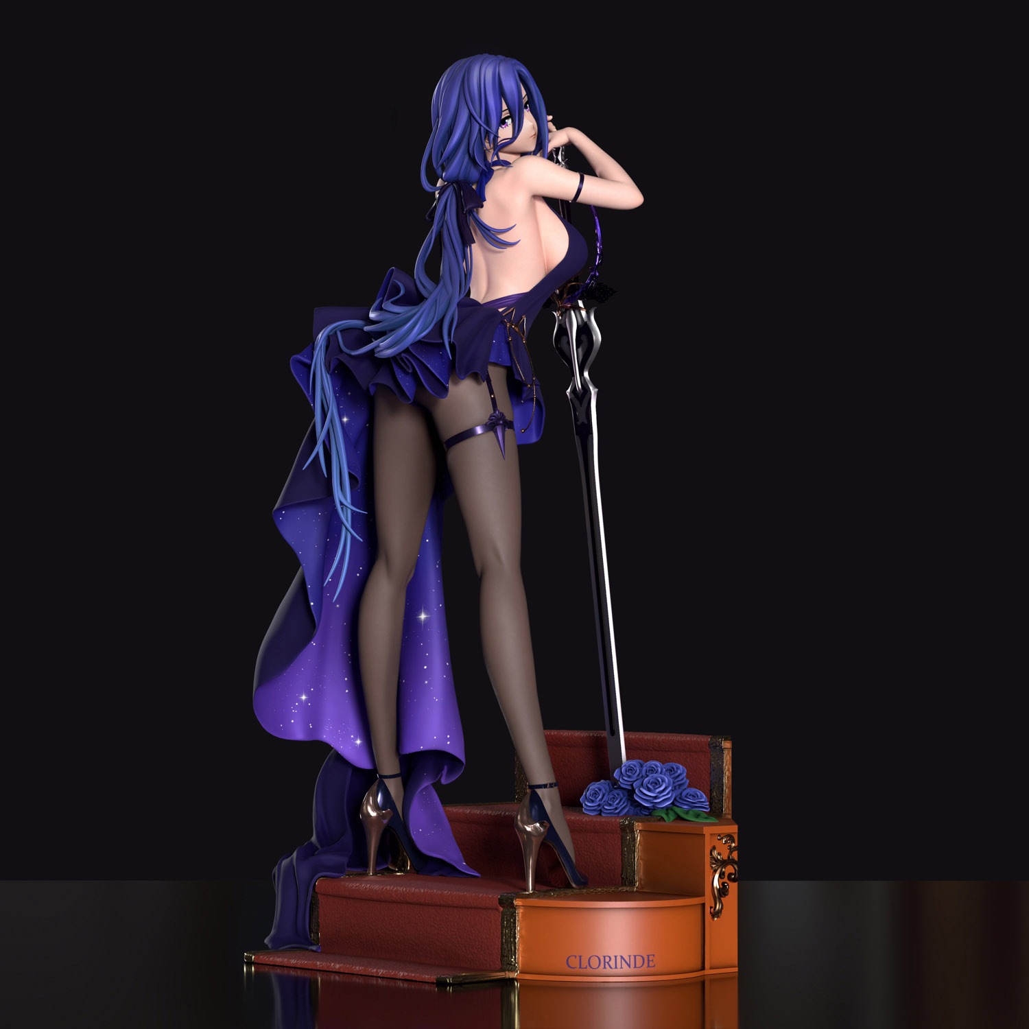 クロリンデ フィギュア 1/4スケール 塗装済み完成品 ガレージキット G.F.S 限定販売 スタチュー