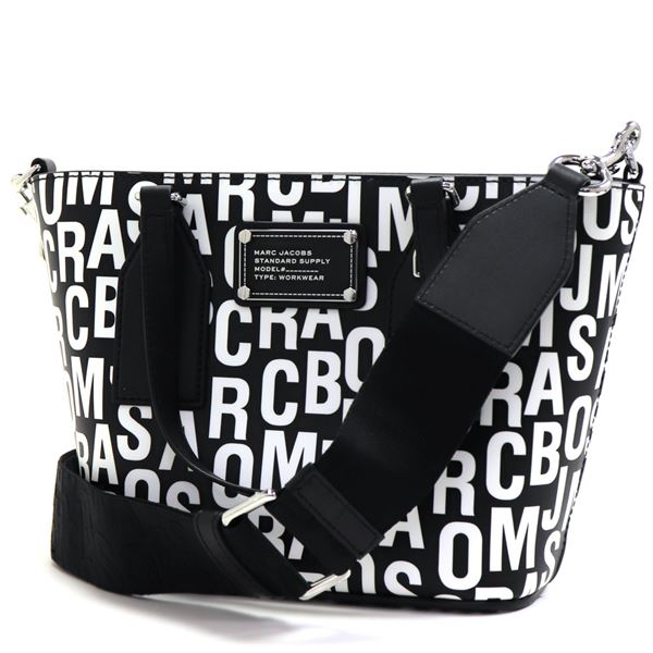 トートバッグ レディース 2Way ショルダーバッグ ブラックホワイト 4S4HTT006H02 005