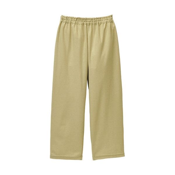 らくらく八分丈パンツクレープ防縮ニット マスタード Lサイズ CR857-35-L 1着