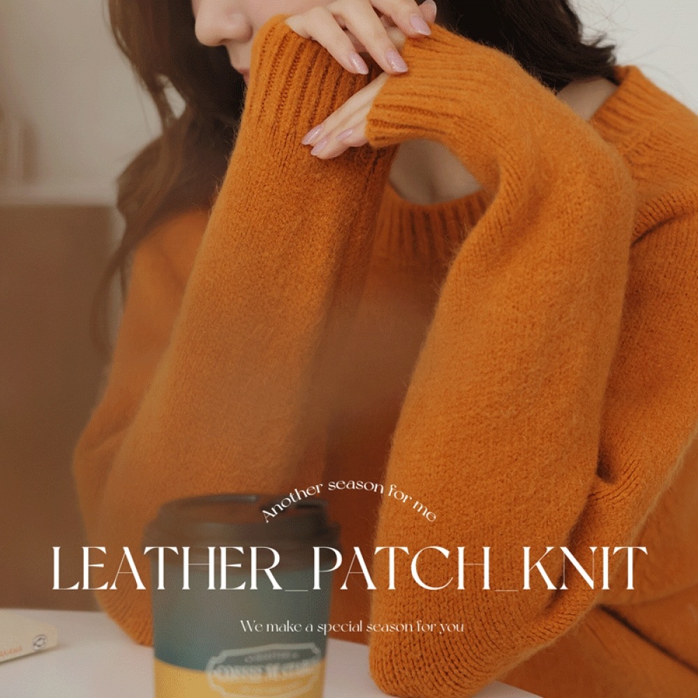 クリック＆ファニーイーブンビスコースパッチニット