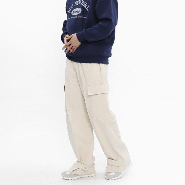 カーゴパンツ SHL073 4COLOR メンズ 裾フィット調節 バルーン ワイド カーゴ綿パンツ