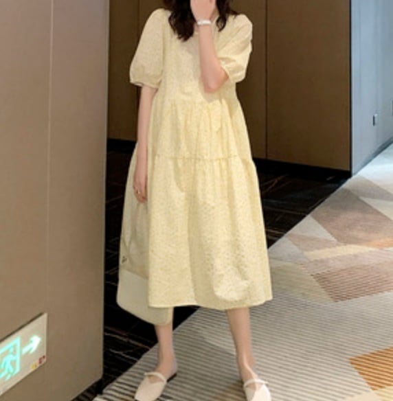 ワンピース レディース ロング丈 フレア ティアード スクエアネック ラウンドネック 水玉 花柄 デート かわいい 大人可愛い きれいめ シンプル カジュアル 大人 上品 おしゃれ 夏 リゾート