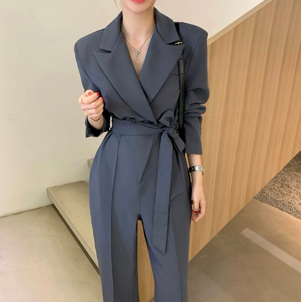 セットアップ ジャケット ズボン 上着 スーツ ワイドパンツ ストレートパンツ テーパードパンツ 袖あり 長袖 ボリューム袖 襟付き ワイド アシンメトリー 切り替えデザイン ドッキング ポケット