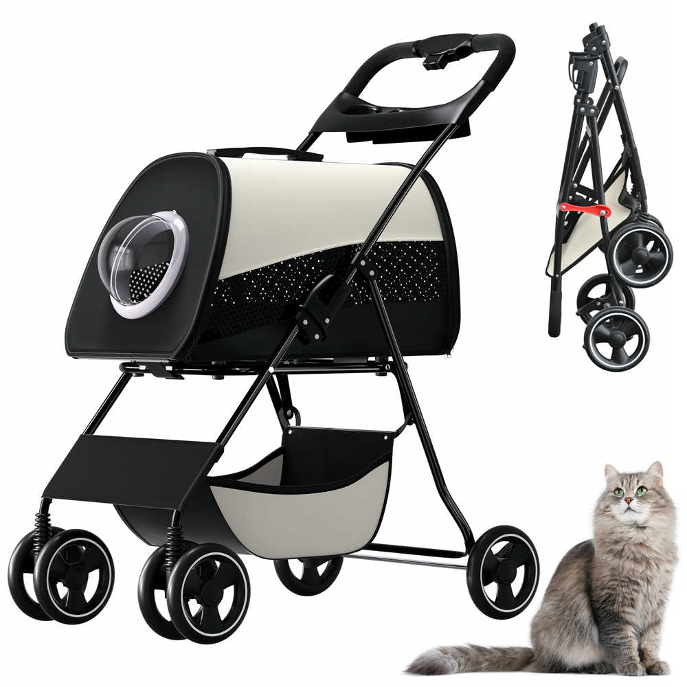 【日本国内出荷3日で配達】猫犬兼用小型犬中型犬外出散歩ペットカート分離型ペットバギー軽量コンパクト多機能ワンタッチ3Way折りたたみ前輪360回転後輪ブレーキ付飛び出し防止猫犬用ベビーカーDJYC06