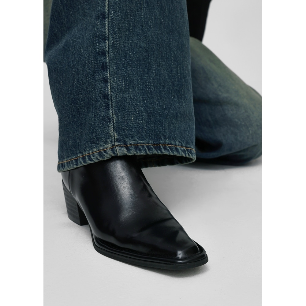 ブラックアップベジフルスティレットブーツ