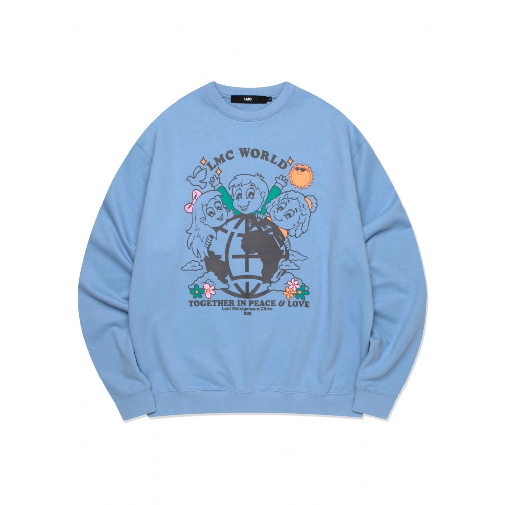 LMC WORLD TOGETHER スウェットシャツ アッシュブルー