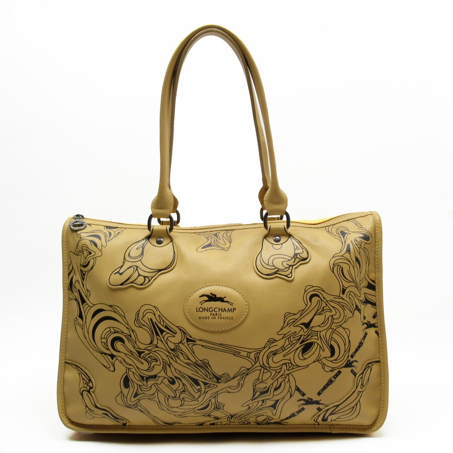 ロンシャン Longchamp ハンドバッグ レザー ブラウン×ブラック レディース t18254a