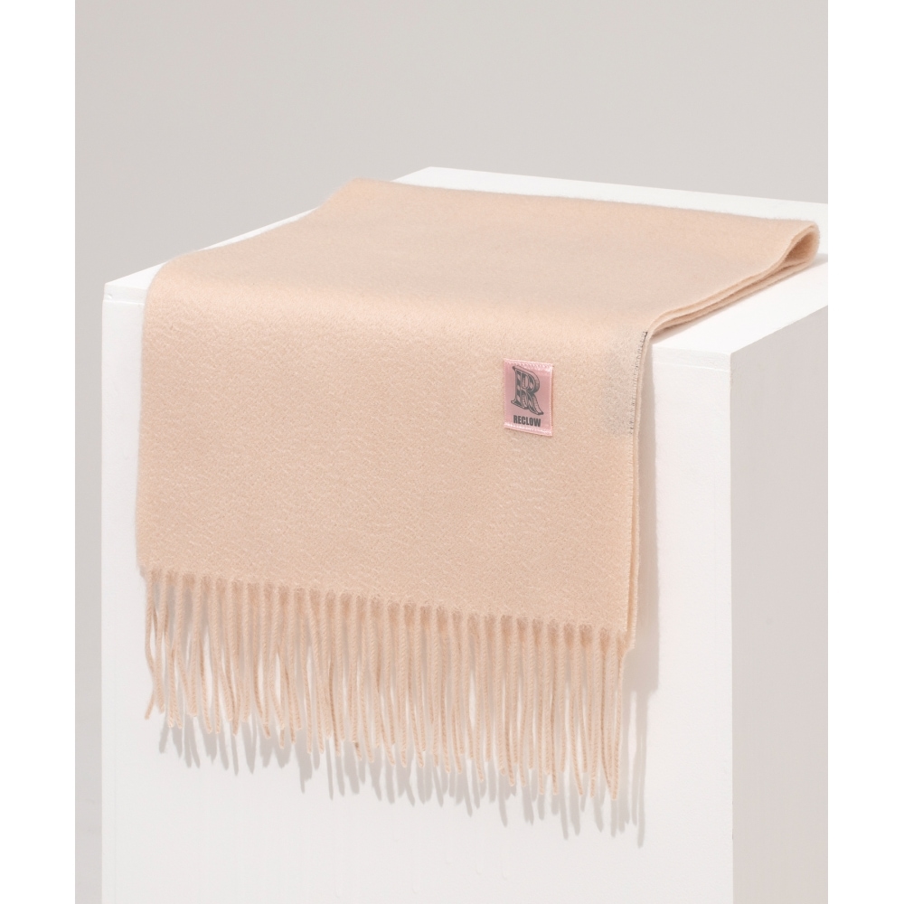 リクロウ RC ランド 100% カシミアマフラーアイボリー