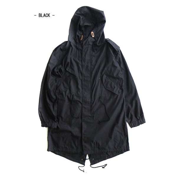 アメリカ軍M-51青島ライナーモッズコートシェル リバイバルモデル ブラックSサイズ（日本対応サイズXL相当）