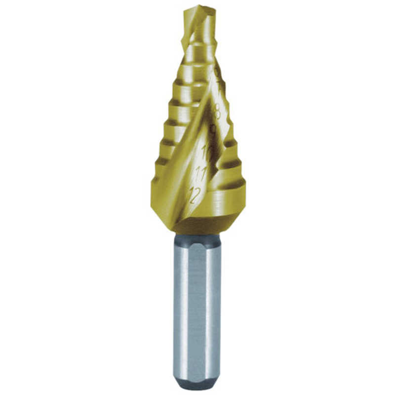 RUKO社　2枚刃 スパイラルステップドリル 12mm 短尺 チタン　101061T