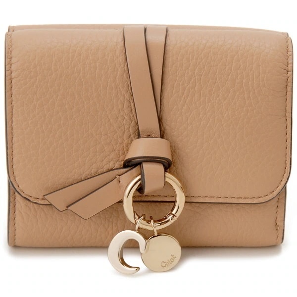 クロエ 三つ折り財布 ブラウン CHC21WP945 F57 26X ALPHABET SMALL TRI FOLD WALLET LIGHT TAN 並行輸入品
