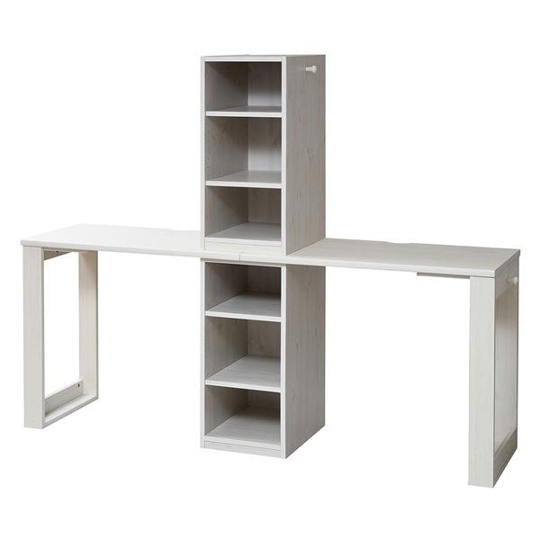 JKプラン ツインデスク 学習デスク 勉強机 FWD-0001SET-WH ホワイト