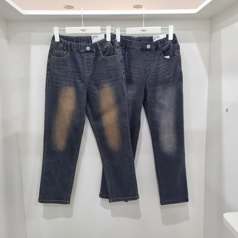 裏起毛テーパードバンディングジーンズ14540-055-803-10