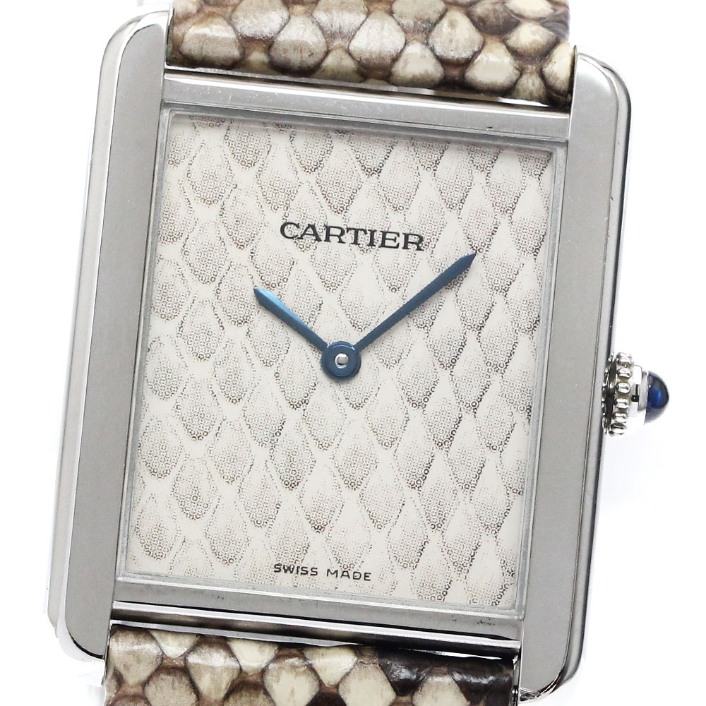 カルティエ CARTIER W5200021 タンクソロ LM パイソン クォーツ メンズ 良品 _899283【中古】
