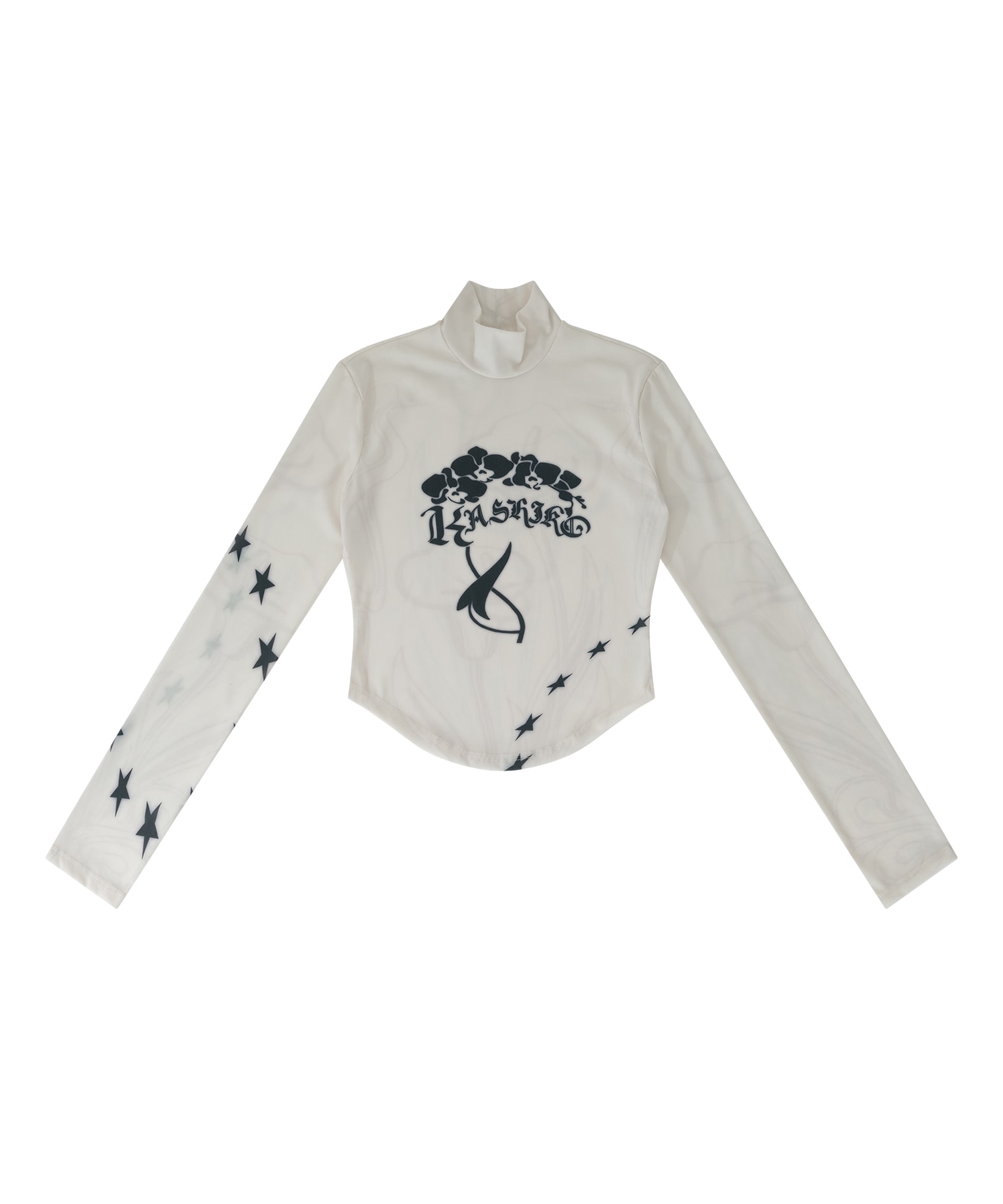 【KASHIKO】 ORIENTAL HIGHNECK MESH TOP