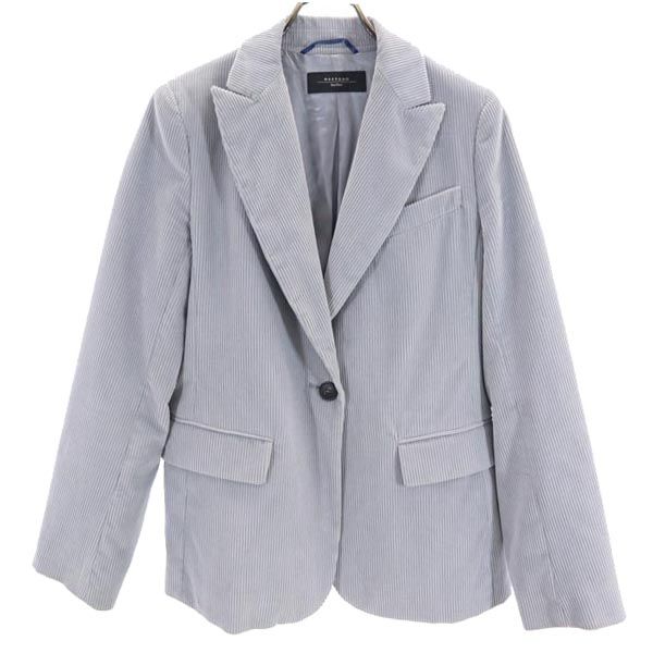 ウィークエンド マックスマーラ コーデュロイ コーデュロイ テーラードジャケット 40 グレー WEEKENDS MaxMara レディース