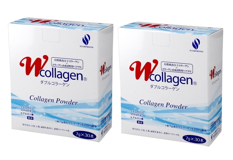 ピーエス Wコラーゲン 7g×30本 2個セット グルコサミン コンドロイチン ヒアルロン酸 美容 ダイエット