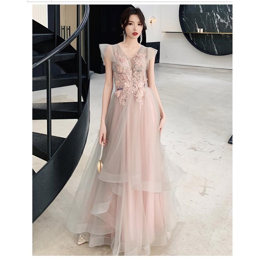 ナイトドレス ロングドレス マキシ丈 プリンセスドレス 花嫁の介添えドレス 結婚式 二次会 演奏会