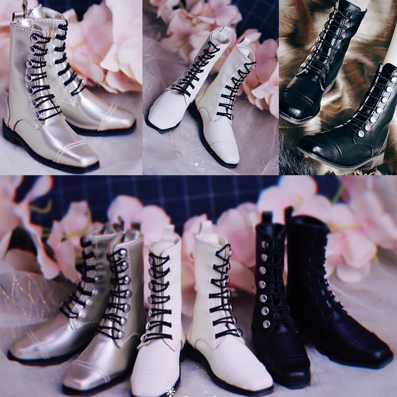 BJDドールシューズ 人形用お靴 レトロブーツ ID75/70cm+/SD17/MSDサイズドール靴