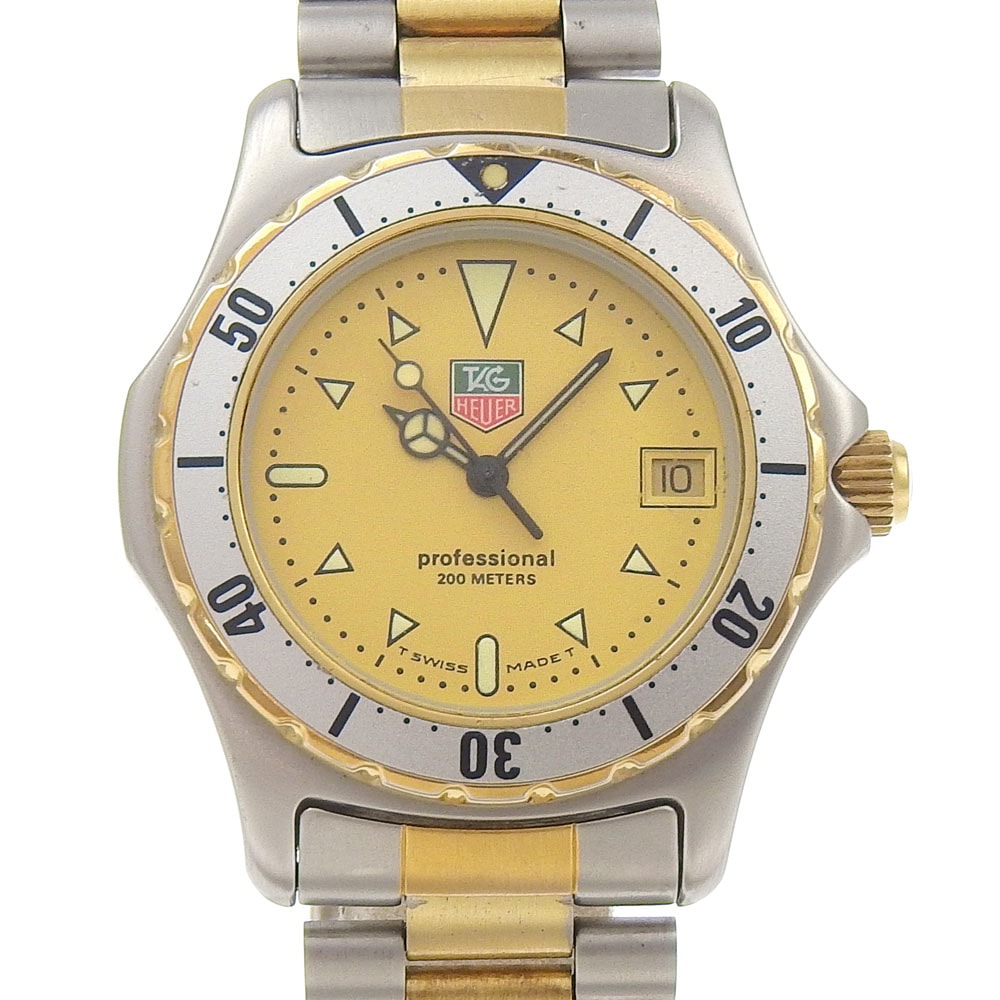 プロフェッショナル 974.018R 腕時計 ステンレススチール 金メッキ クオーツ アナログ表示 ボーイズ ゴールド文字盤 中古品