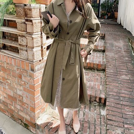 【取寄：納期2週間】トレンチコート レディース コート ロング 春秋 春コート 秋コート ロングトレンチコート アウター 上着 スプリングコート トレンチコート レディース コート ロング 春秋