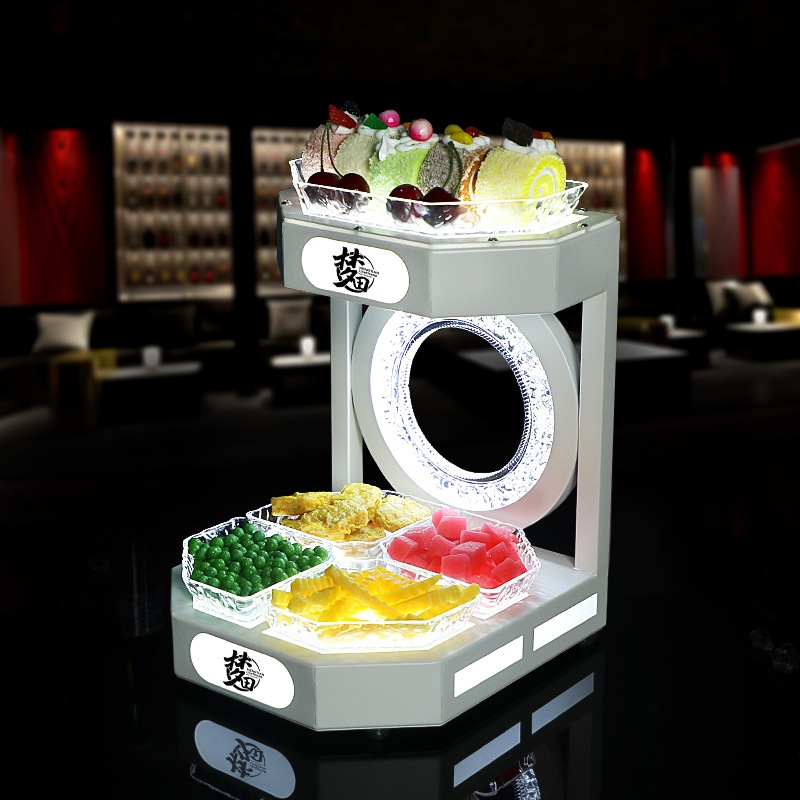 バーラミュアフルーツクラックktvナイトクラブ2層5グリッドメタルーled充電スナッククbase