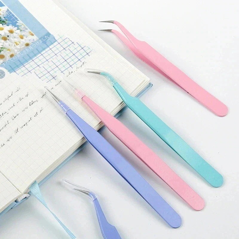 即納 パステルピンセット 韓国シールステッカー手帳ネイルデコトレカパーツデコ