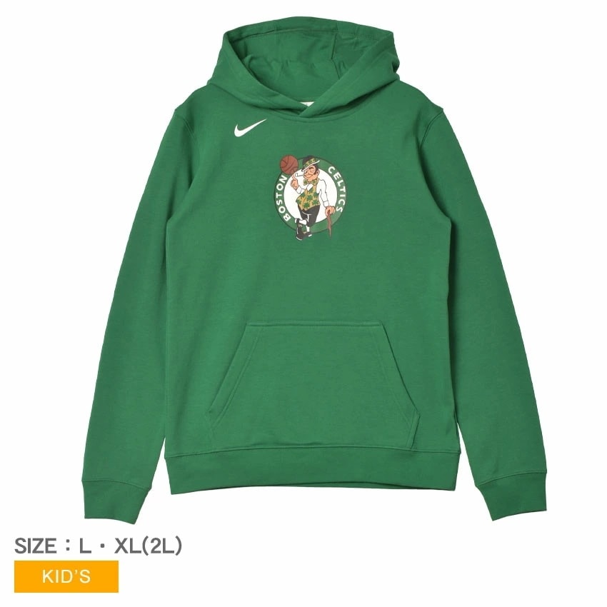 パーカー キッズ ジュニア 子供 CLUB LOGO FLEECE グリーン 緑 EZ2B7FGTC BOSTON CELTICS NBA チームロゴ バスケットボール プルオーバーパーカー フード
