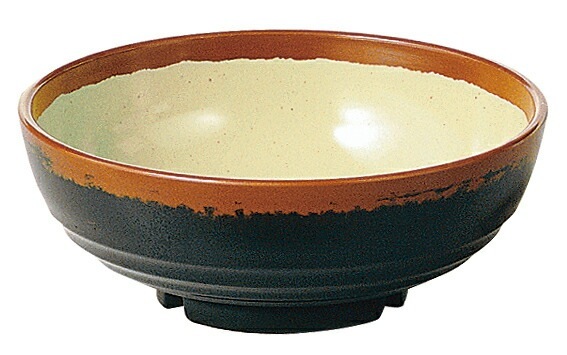 （まとめ買い）メラミン食器 長次郎窯 丼 内若草 AN69G [x3]